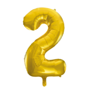 Folieballon 2 jaar Goud 66cm