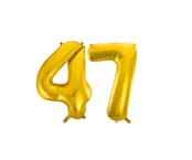 Folieballon 47 jaar Goud 66cm Folieballon 47 jaar Goud 66cm