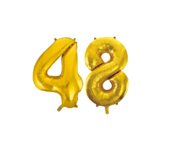 Folieballon 48 jaar Goud 66cm