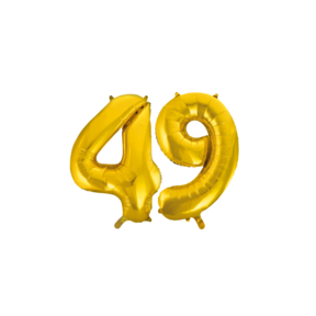 Folieballon 49 jaar Goud 66cm