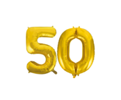 Folieballon 50 jaar Goud 66cm