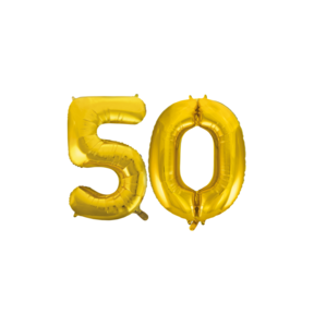 Folieballon 50 jaar Goud 66cm