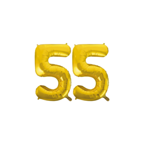 Folieballon 55 jaar Goud 66cm