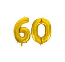 Folieballon 60 jaar Goud 66cm