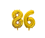 Folieballon 86 jaar Goud 66cm