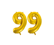 Folieballon 99 jaar Goud 66cm