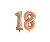 Folieballon 18 jaar Rose Goud 66cm