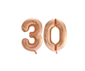 Folieballon 30 jaar Rose Goud 66cm