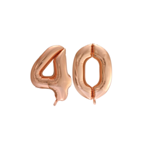 Folieballon 40 jaar Rose Goud 66cm