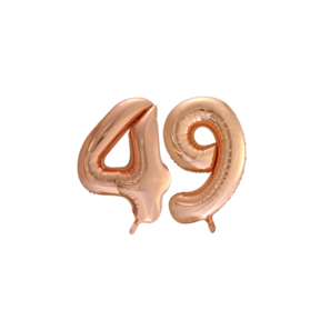 Folieballon 49 jaar Rose Goud 66cm