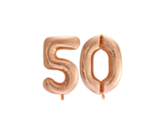 Folieballon 50 jaar Rose Goud 66cm
