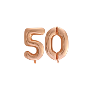 Folieballon 50 jaar Rose Goud 66cm