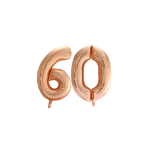 Folieballon 60 jaar Rose Goud 66cm