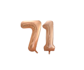 Folieballon 71 jaar Rose Goud 66cm