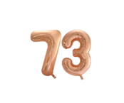 Folieballon 73 jaar Rose Goud 66cm