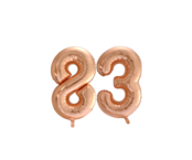 Folieballon 83 jaar Rose Goud 66cm
