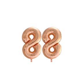 Folieballon 88 jaar Rose Goud 66cm