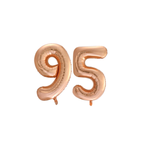 Folieballon 95 jaar Rose Goud 66cm