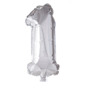 Folieballon 1 jaar Zilver 66cm