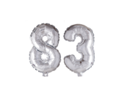 Folieballon 83 jaar Zilver 66cm Folieballon 83 jaar Zilver 66cm