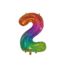 WeFiesta Folieballon 2 jaar Regenboog 76cm