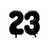 Folieballon 23 jaar zwart 86cm