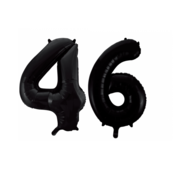 Folieballon 46 jaar zwart 86cm