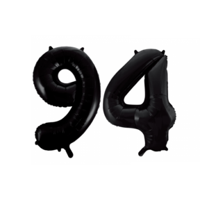 Folieballon 94 jaar zwart 86cm