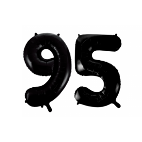 Folieballon 95 jaar zwart 86cm