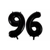 Folieballon 96 jaar zwart 86cm