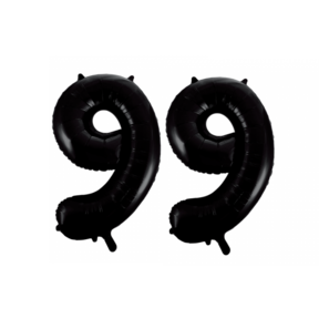 Folieballon 99 jaar zwart 86cm