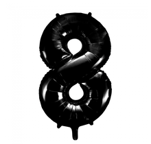 Folieballon 8 jaar zwart 41cm