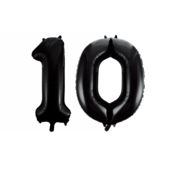 Folieballon 10 jaar zwart 41cm
