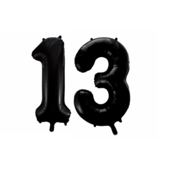 Folieballon 13 jaar zwart 41cm