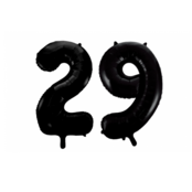 Folieballon 29 jaar zwart 41cm