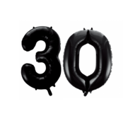 Folieballon 30 jaar zwart 41cm