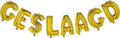 Folieballon Geslaagd letters goud 41cm
