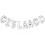 WeFiesta Folieballon Geslaagd letters zilver 41cm