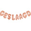 WeFiesta Folieballon Geslaagd letters rosé goud 41cm