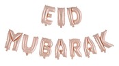 Eid Mubarak folieballonnen rosé goud 41cm