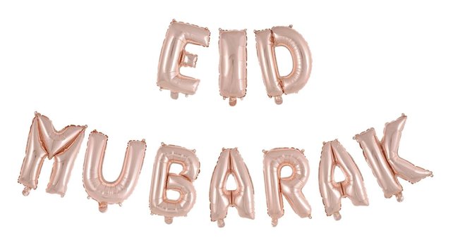 Eid Mubarak folieballonnen rosé goud 41cm