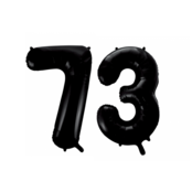Folieballon 73 jaar zwart 41cm