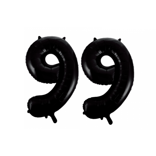 Folieballon 99 jaar zwart 41cm