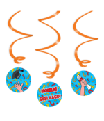 Swirl Decoratie - Geslaagd school cartoon - 3 stuks 70cm