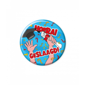 Button - Geslaagd school cartoon - 1 stuk