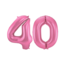 Folat Folieballon 40 jaar metallic roze mat 86cm