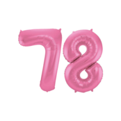 Folieballon 78 jaar metallic roze mat 86cm Folieballon 78 jaar metallic roze mat 86cm