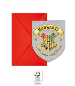 Hogwarts Uitnodigingen met envelop 9x11cm 6 stuks