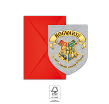 Hogwarts Uitnodigingen met envelop 9x11cm 6 stuks