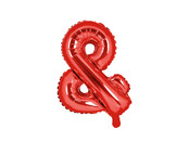 Folie Ballon teken ''&'' 35cm, rood